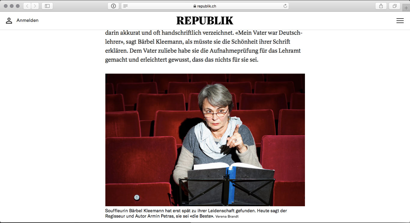 Bärbel Kleemann for Republik.ch